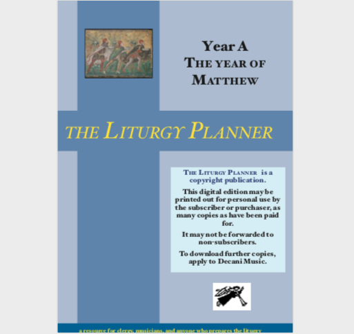 Liturgy Planner - Matthew Year A